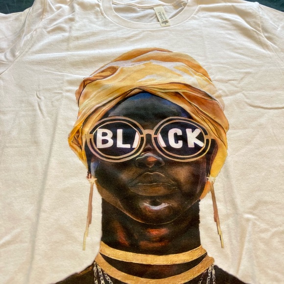 African Queen “BLACK” White Tee NWT - Picture 2 of 4